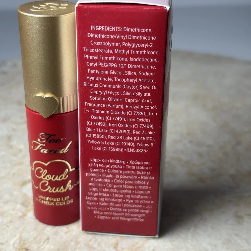Too Faced Cloud Crush Whipped Lip & Cheek Color‎  4.3g NIB RED VELVET